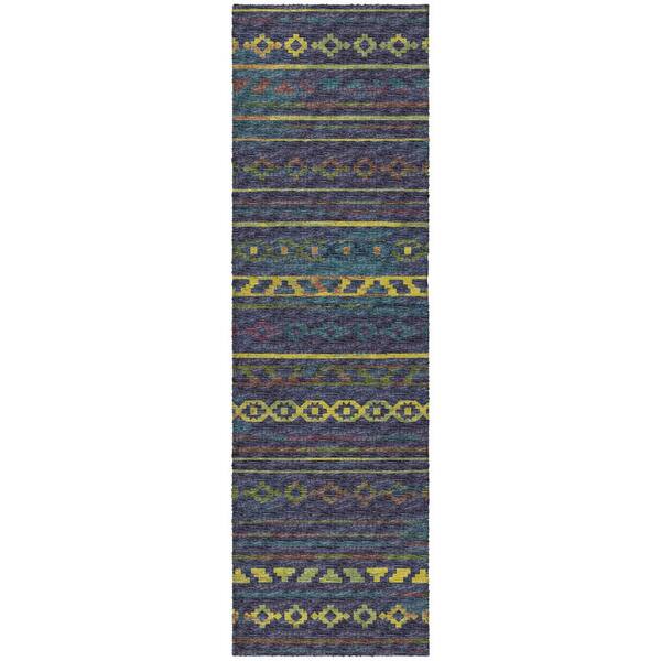Dream Shag Premium Machine Washable Abstract ADS116 Multi 2 ft. x 7 ft. Runner Rug