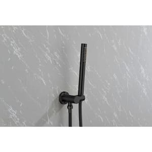 Stainless Steel Shower Faucet Set with 10 in.Rain Shower Head in Matte Black