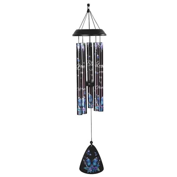 30 in. Long Butterfly Stamped Tube Wind Chime
