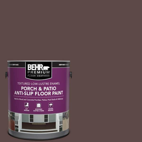 BEHR PREMIUM 1 gal. #MQ1-58 Chocolate Soul Textured Low-Lustre Enamel Interior/Exterior Porch and Patio Anti-Slip Floor Paint