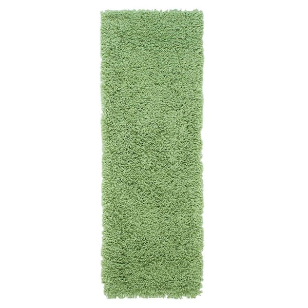 Home Decorators Collection Ultimate Shag Lime Green 3 ft. x 10 ft. Runner Rug