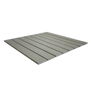 4 ft. x 4 ft. Drop-In Panel for Ridgeway Grey Composite Dock Decking for Boat Dock Systems