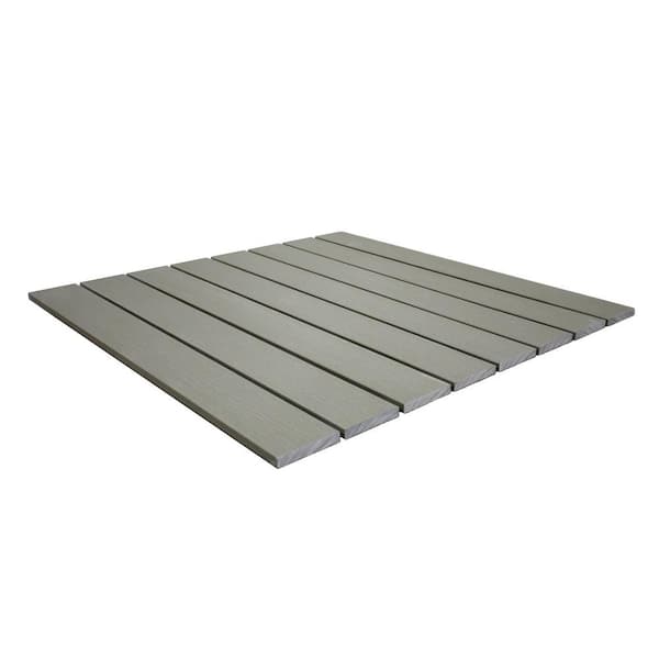 Tommy Docks 4 ft. x 4 ft. Drop-In Panel for Ridgeway Grey Composite Dock Decking for Boat Dock Systems