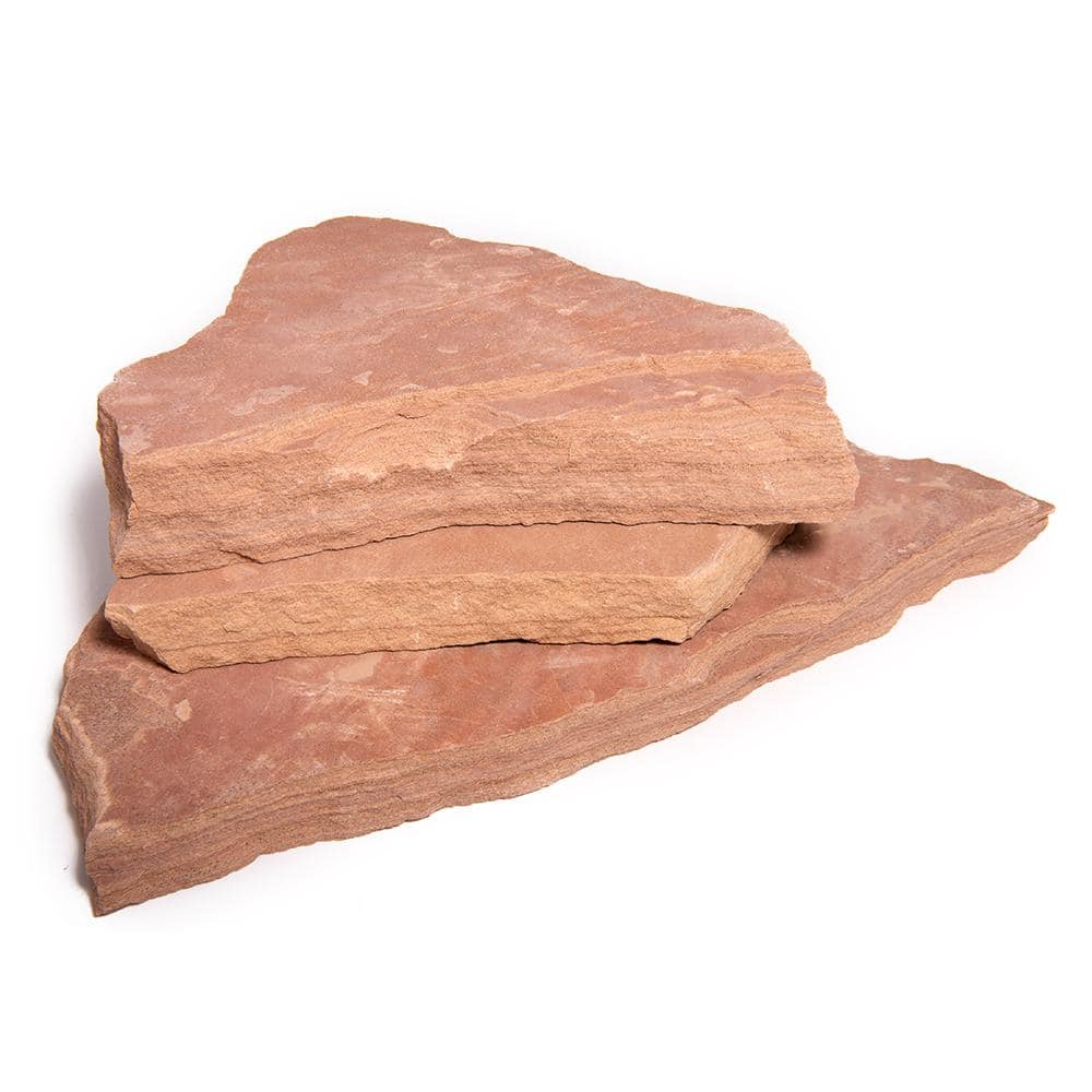 Southwest Boulder & Stone 14 in. x 12 in. x 2 in. 60 sq. ft. Arizona Rosa Natural Flagstone for Landscape, Gardens and Pathways