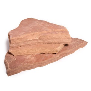 14 in. x 12 in. x 2 in. 60 sq. ft. Arizona Rosa Natural Flagstone for Landscape, Gardens and Pathways