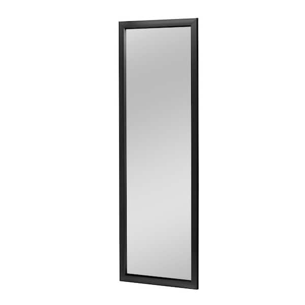 Dovelina 47 in. x 16 in. Modern Rectangle Framed Full Length Door Mirror With Hooks