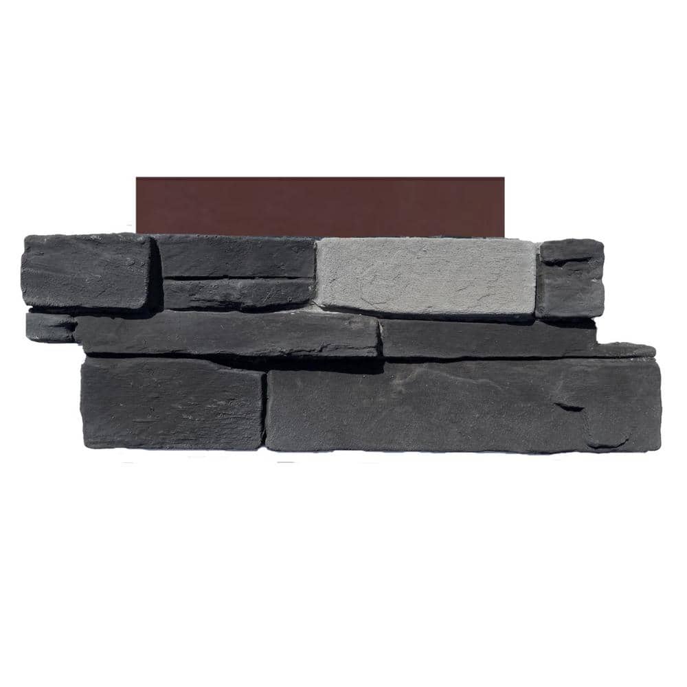 18 in. x 6 in. Ledgestone Northern Gray Stone Veneer Siding (Pillar Stone)