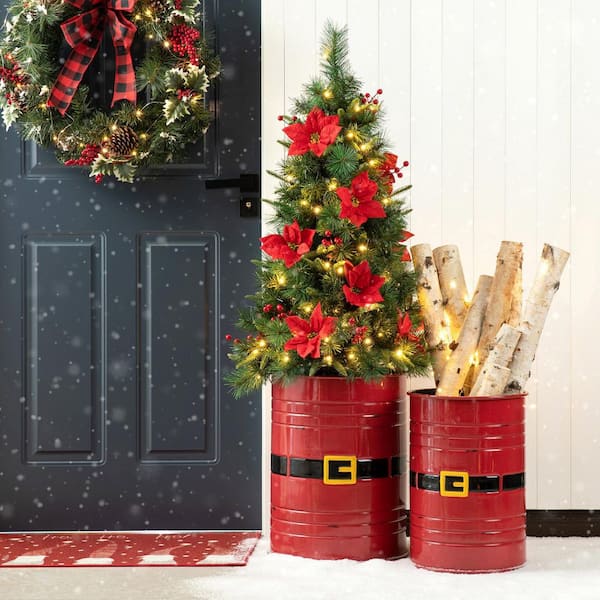 Enamel Inspired Holiday Storage Containers, Set of 3