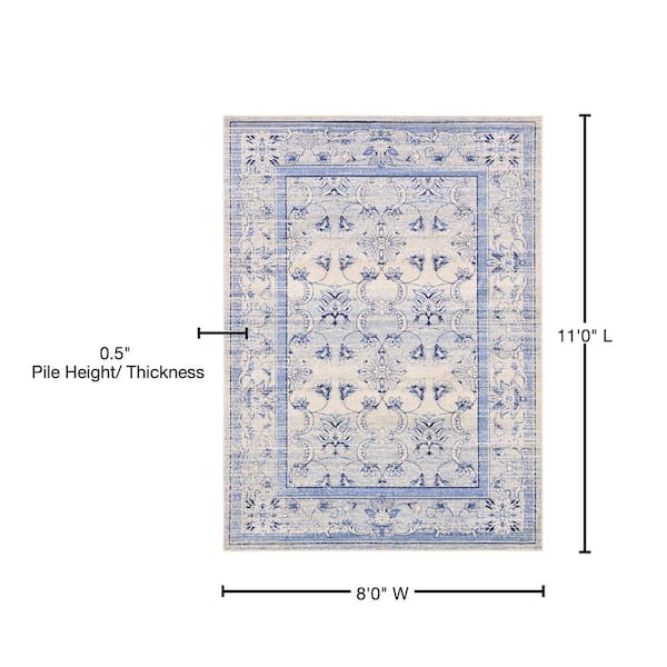 La Jolla Botanica Blue 8' 0 x 11' 0 Area Rug