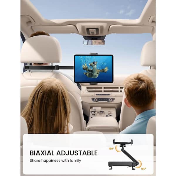 Lukyamzn Car Headrest Tablet Holder Lockable in Extension Arm