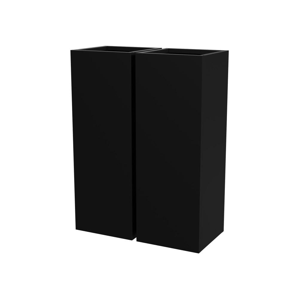 36 in. H x 13 in. L Black Metal Square Planter Box (2-Pack) price history on PriceWatchPro