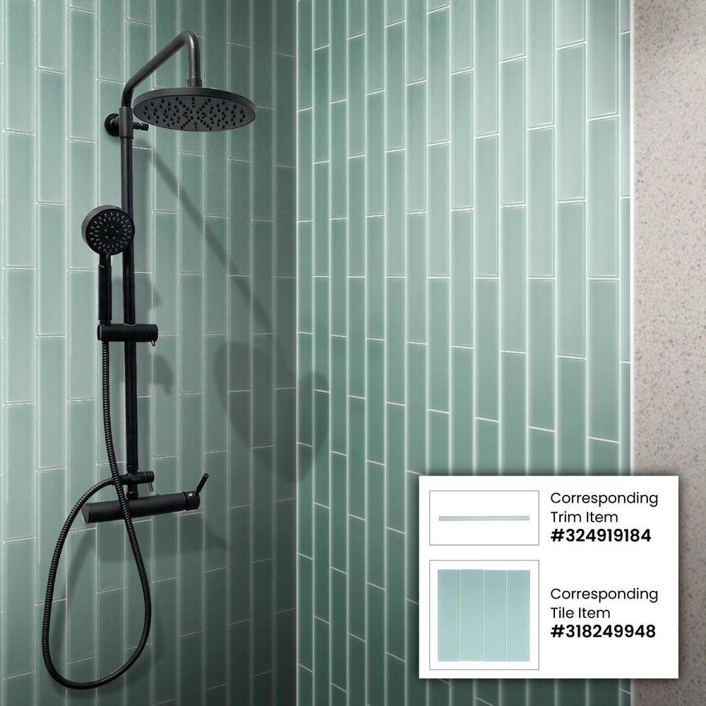 Light Blue Matte Glass 3" x 12" Subway Tile