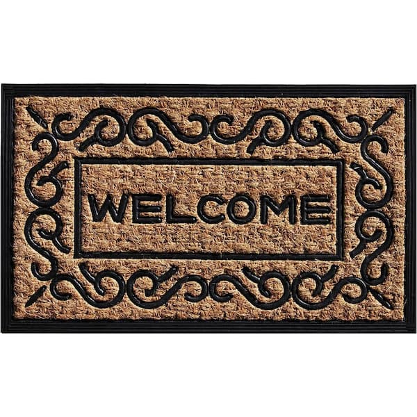 Multi-Colored 30 in. x 18 in. Coir Outdoor Door Mat