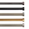 Elrene Serena 86 in. - 120 in. Single Curtain Rod in Antique Black with Contemporary Cap Finial 24289BRZ