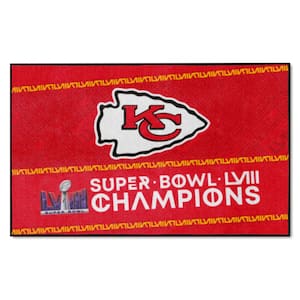 NFL - Kansas City Chiefs Super Bowl LVIII Red 4 ft. x 6 ft. Plush Area Rug