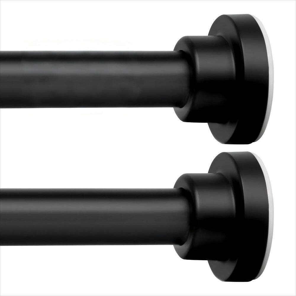 Spring Shower Rods Wudkey 32 in. to 66 in. Adjustable Spring Tension Curtain Rods ...