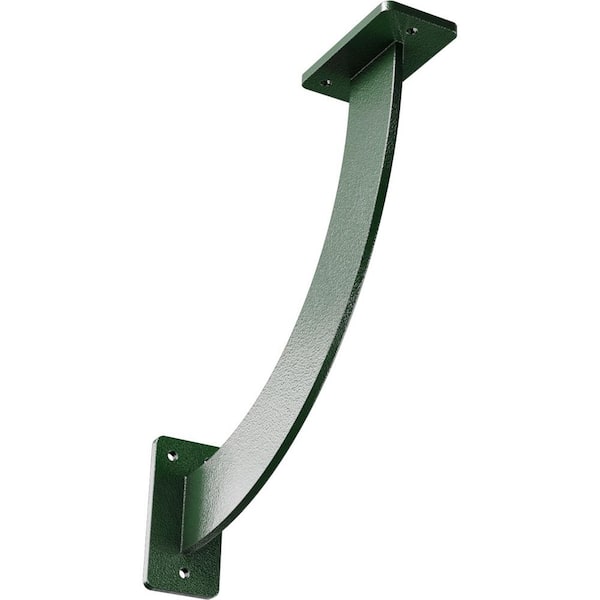 Ekena Millwork 2 in. x 11 in. x 11 in. Steel Hammered Deep Green Bradford Bracket