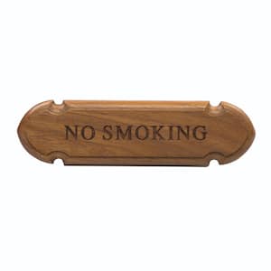 Teak No Smoking Name Plate
