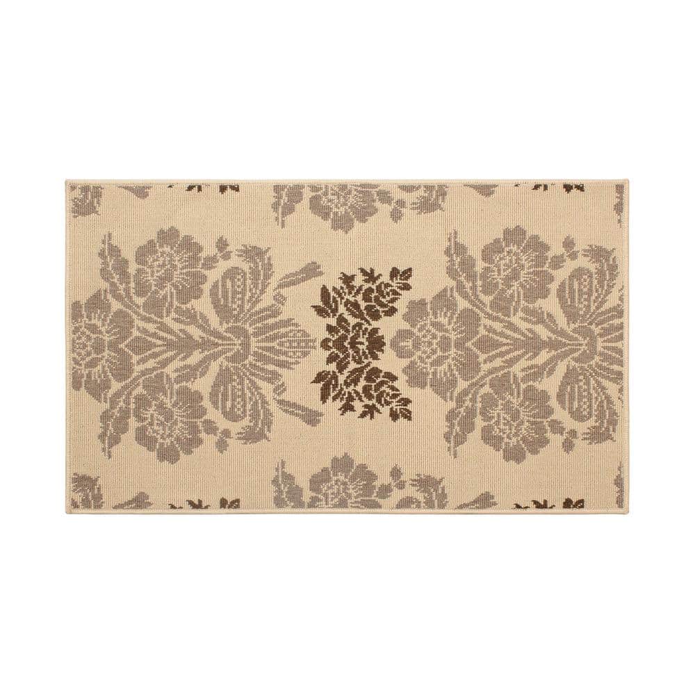 Laura Ashley Tatton Taupe 8 ft. x 5 ft. Indoor/Outdoor Area Rug