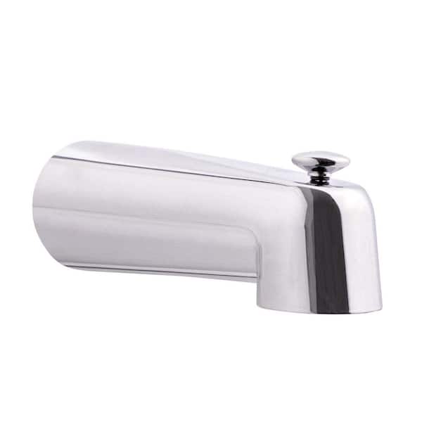 Tub Spout 1/2 in. Slip-on Tub Spout with Diverter 7 in. Bathtub Faucet Chrome Plated Finish