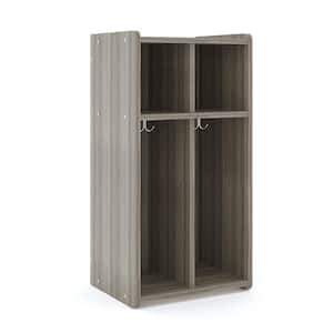 4-Compartment Kids Locker with Cubbies (Shadow Elm Gray), Classroom Furniture, Ready To Assemble, 19 in. W x 37.5 in. H