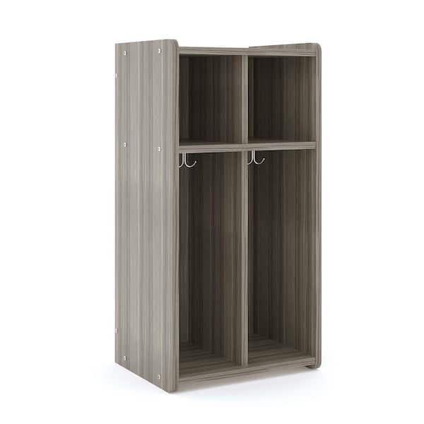 TOT MATE 4-Compartment Kids Locker with Cubbies (Shadow Elm Gray), Classroom Furniture, Ready To Assemble, 19 in. W x 37.5 in. H