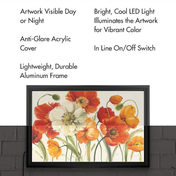 Trademark Fine Art Framed 16-in H x 24-in W Floral Print on Canvas | WAP0229-B1624LED