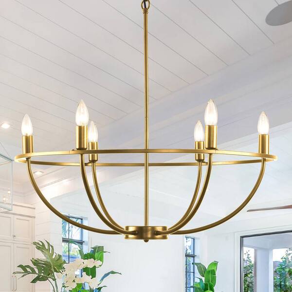 Magic Home 6-Light Urban Industrial Vine-Style Round Chandelier