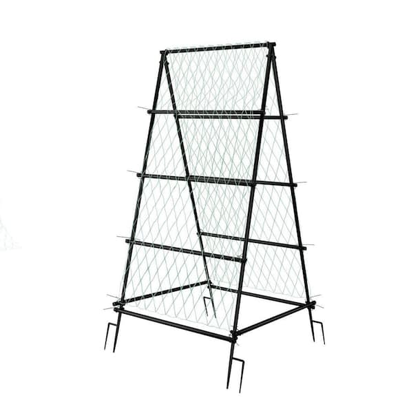 69 in. Tall Metal Garden Arch Trellises, Cucumber Trellis with Polyethylene-Coated for Climbing Plants Outdoor