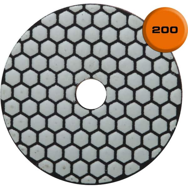 4 in. 200 Grit Resin Dry Polishing Pad