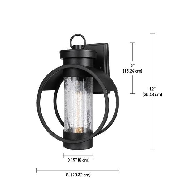 Sansa 1-Light Black Outdoor/Indoor Hanging Pendant