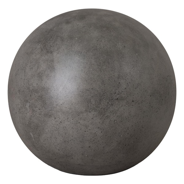 Pozzo 24 in. H Matte Gray Spherical Terrazzo Garden Figurines