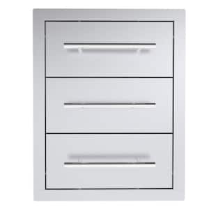 Texan 16 in. Stainless Steel 3-Drawer Access Drawer Unit