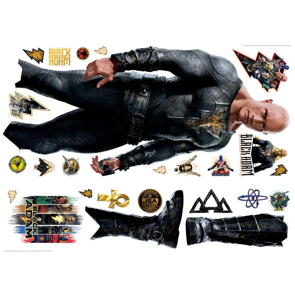 Black Adam Giant Peel and Stick Wall Decals