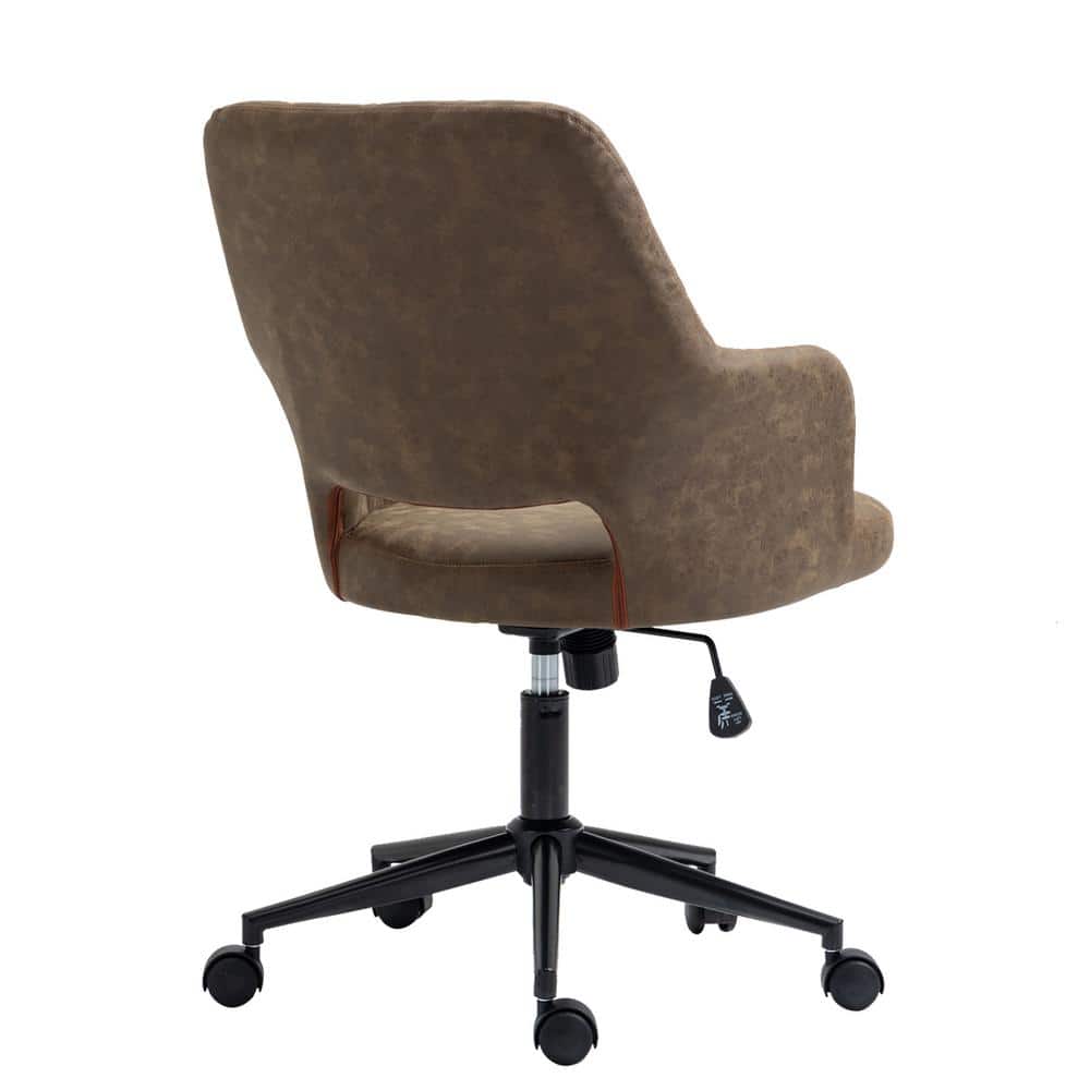 Brown Faux Leather Swivel Executive Office Chair