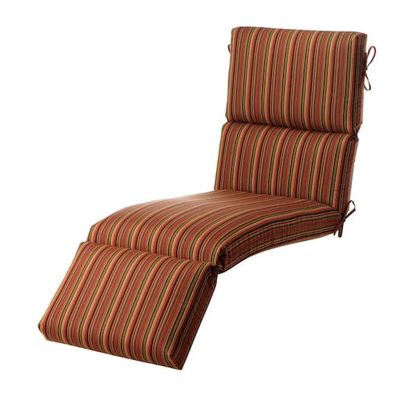 Home Decorators Collection 23 x 74 Outdoor Chaise Lounge Cushion in Sunbrella Dorsett Cherry
