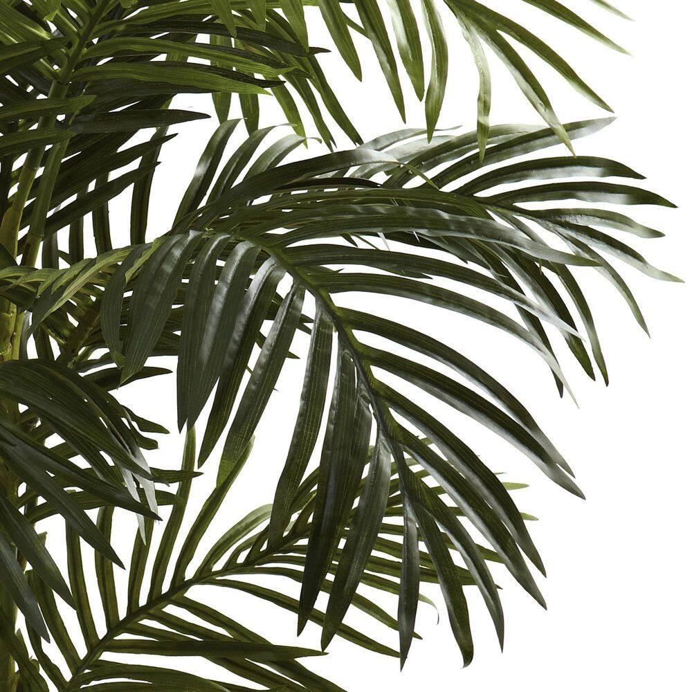5-ft Green Silk Palm Tree in Black Plastic Pot
