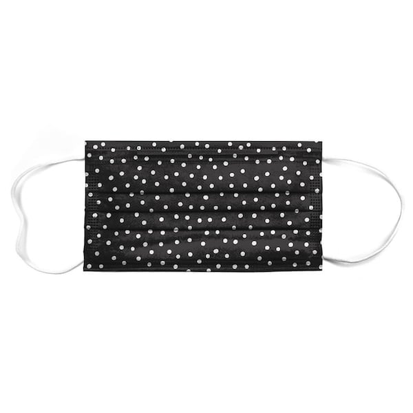 polka dot disposable face mask