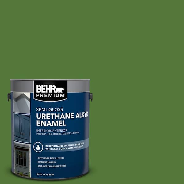 BEHR PREMIUM 1 gal. #P380-7 Luck of the Irish Urethane Alkyd Semi-Gloss Enamel Interior/Exterior Paint