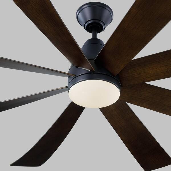 Monte Carlo Kingston 72 In Integrated, 8 Blade Black Ceiling Fan With Light