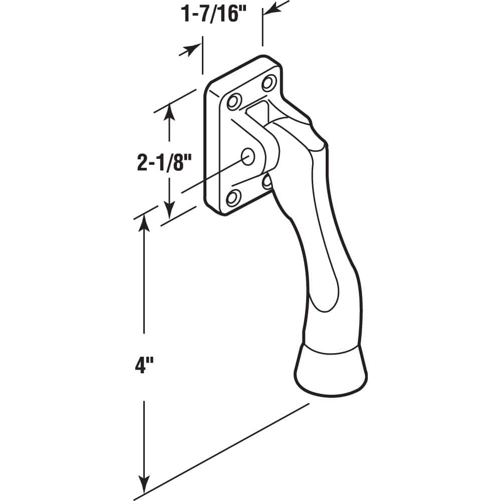 Heavy Duty Spring Loaded Cast Iron Door Holder in Aluminum Finish
