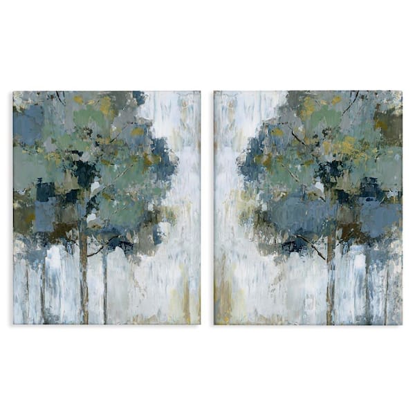 Stupell Industries Tree Impressions Abstract by Nan 2-Pieces Unframed Nature Graphic Art Print 20 in. x 16 in.