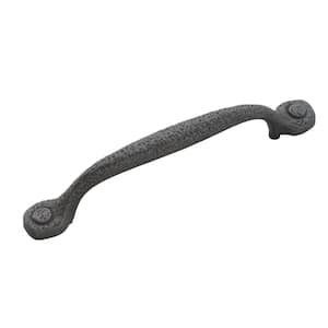 Refined 5 in. Center-to-Center Black Iron Rustic Pull