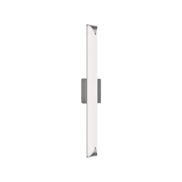 Straitaway 32 in. 1-Light Brushed Nickel Integrated LED Vanity Light/Wall Sconce Selectable 4CCT 2700K-3000K-3500K-4000K