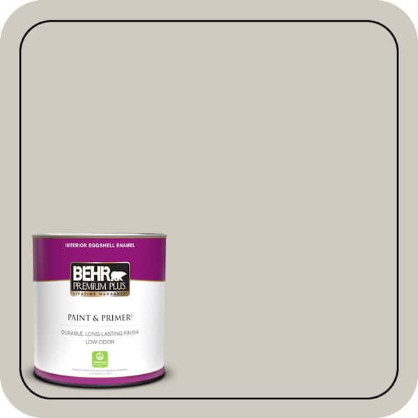 BEHR PREMIUM PLUS 1 qt. Designer Collection #DC-007 Tranquil Gray Eggshell Enamel Low Odor Interior Paint & Primer