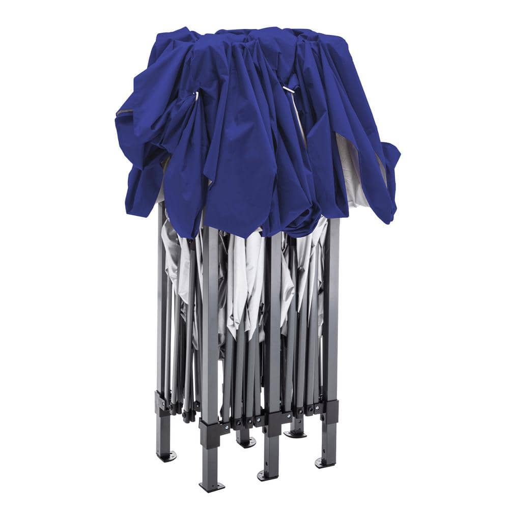 20 ft. x 10 ft. Blue Pop-Up Canopy Outdoor Portable Party Folding Tent with