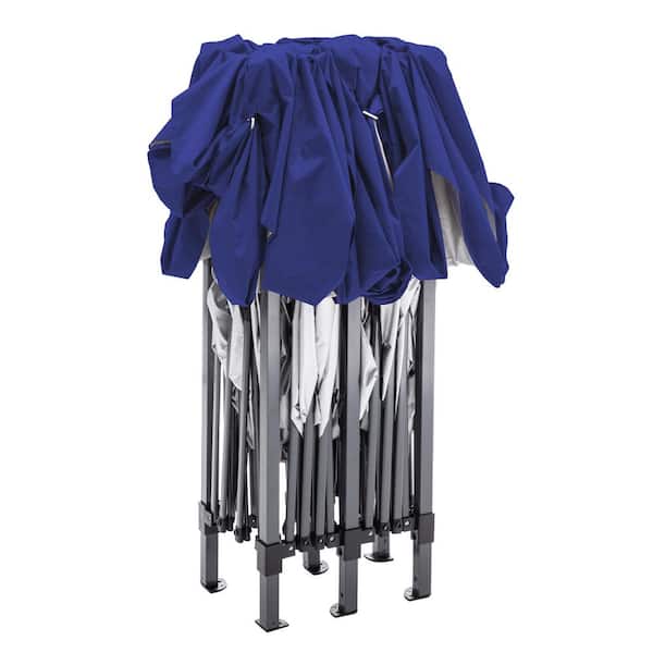 Unbranded 20 ft. x 10 ft. Blue Pop-Up Canopy Outdoor Portable Party Folding Tent with 6 Removable Sidewalls and Carry Bag