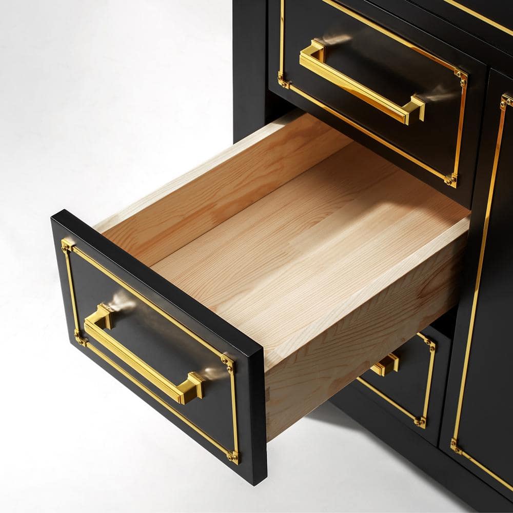 Aspen 48'' Black Onyx Bathroom Vanity with Marble Top