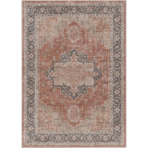 Red 5 ft. 3 in. x 7 ft. 3 in. Apollo Paris Vintage Oriental Persian Area Rug