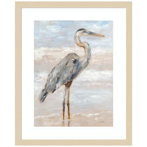 "Beach Heron I" by Ethan Harper 1 Pieceood Framed Giclee Animal Art Print 21 in. x 17 in.